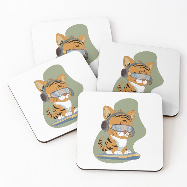 Item preview, Snowboarding baby tiger designed and sold by atedesigns.