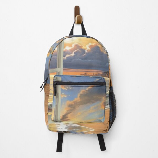 Item preview, Window view of a beach in sun rise designed and sold by zand-n-zive.