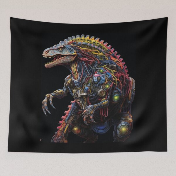 Item preview, Prehistoric Powerhouse: Cyborg Dinosaurs T-Shirt designed and sold by JLCableStudio.