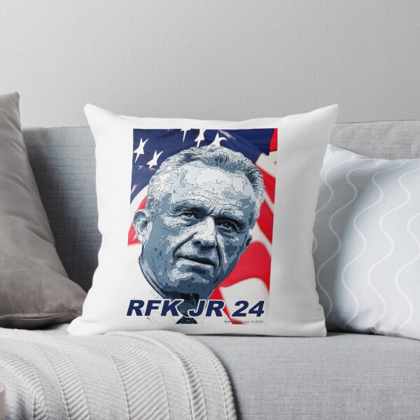 RFK Jr 24 Portrait Throw Pillow