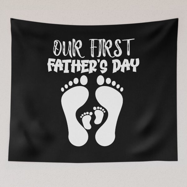 Item preview, Our First Father's Day Big Feet Little Feet Design designed and sold by MimsTees.