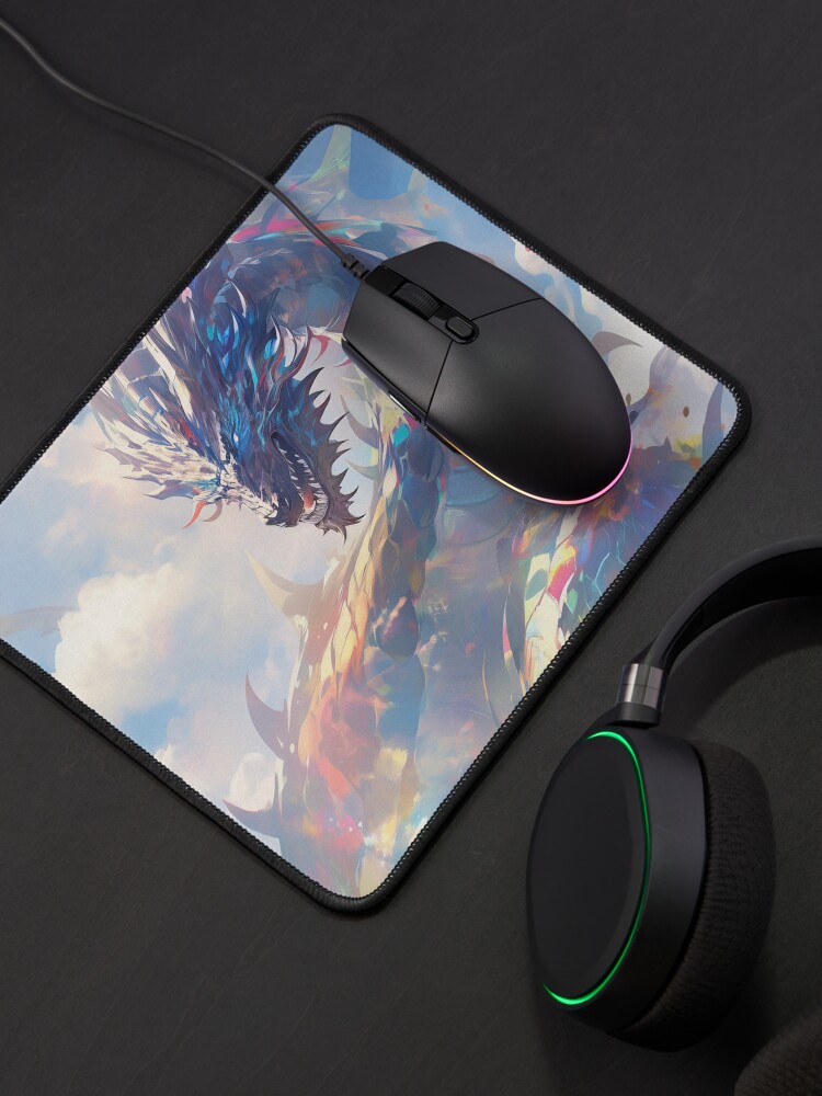Thumbnail 4 of 5, Mouse Pad, Radiant Encounter: The Hero and the Prismatic Dragon designed and sold by CasualCommander.