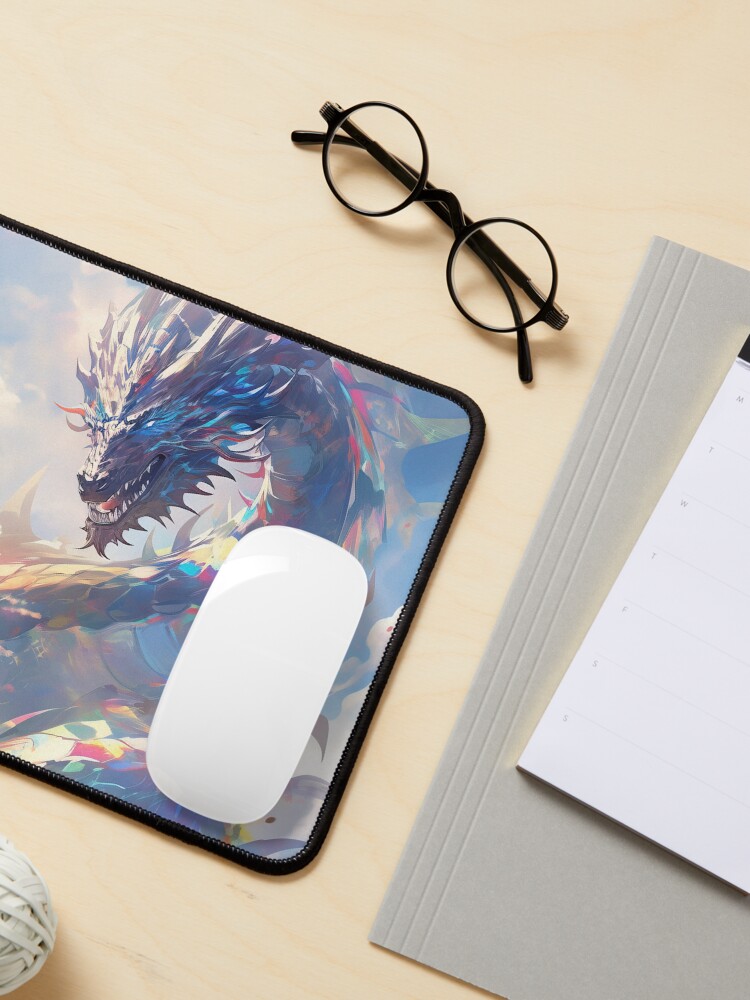 Thumbnail 3 of 5, Mouse Pad, Radiant Encounter: The Hero and the Prismatic Dragon designed and sold by CasualCommander.