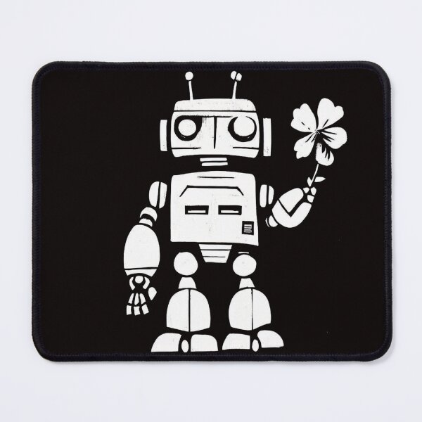 Aperçu de l'œuvre Robot mignon avec art de rue fleuri créée et vendue par TemporaryChaos.