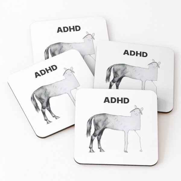 Item preview, ADHD Horse Funny Horse T-Shirt Meme designed and sold by RiskyBicky.