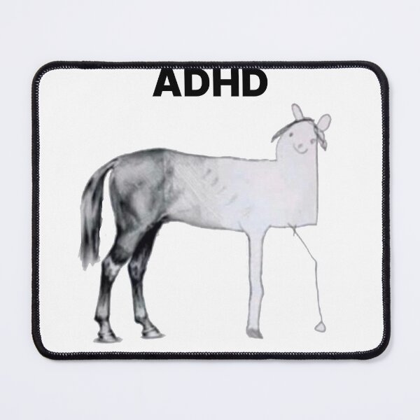 Item preview, ADHD Horse Funny Horse T-Shirt Meme designed and sold by RiskyBicky.
