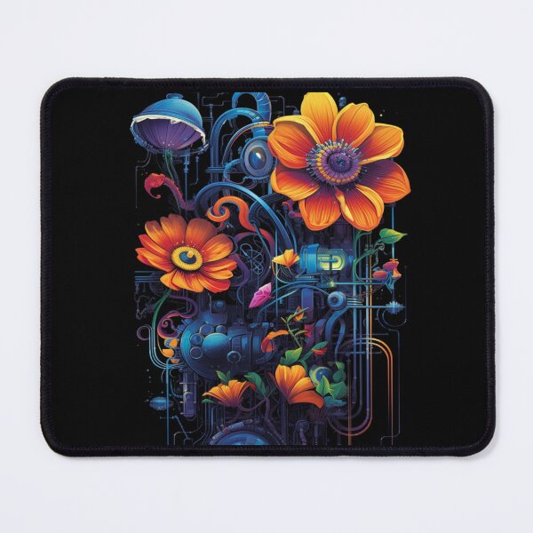 Item preview, Blossoms in Bytes: Cybernetic Flower Design T-Shirt designed and sold by JLCableStudio.