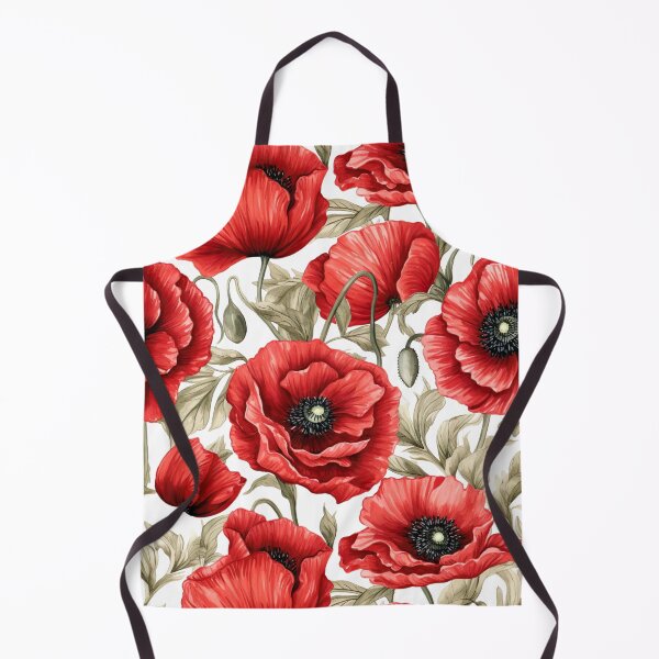 Aperçu de l'œuvre Modèle sans couture de coquelicot rouge aquarelle créée et vendue par PatternStudios.