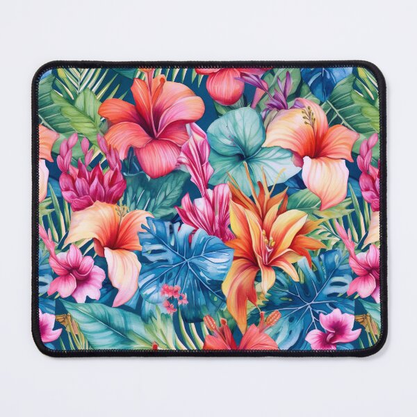 Artikelvorschau, Aquarell tropische Blumen nahtloses Muster entworfen und verkauft von PatternStudios.