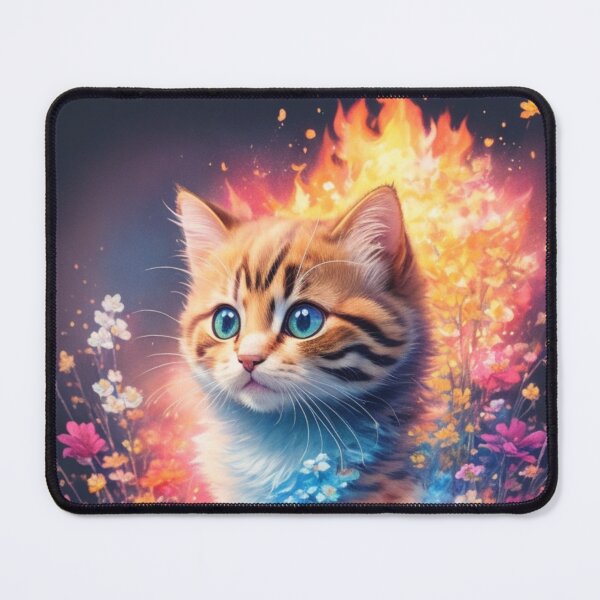 Item preview, Cute Cat With Flowers Splash :) designed and sold by alaasobhi.