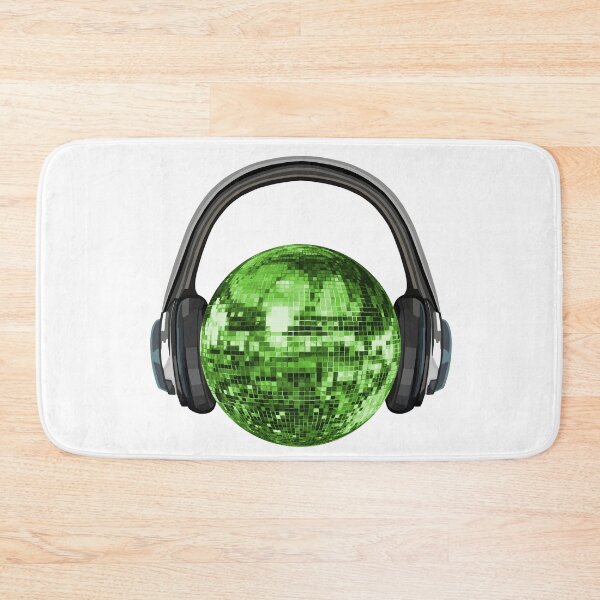 Item preview, Green Disco Ball with Headphones designed and sold by Deborah Camp.