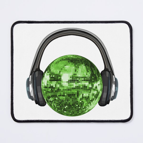 Item preview, Green Disco Ball with Headphones designed and sold by Deborah Camp.