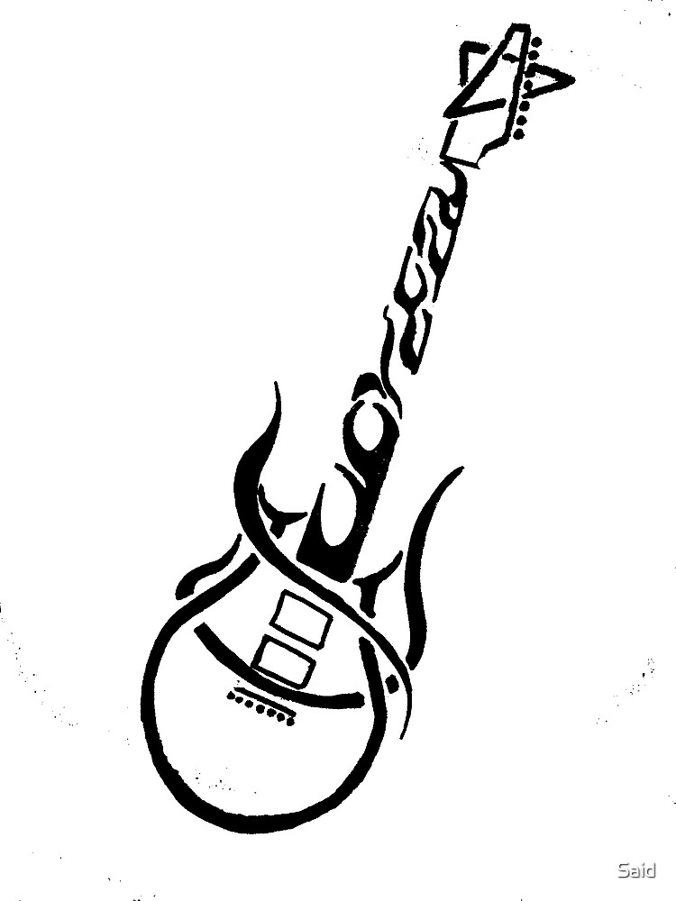 &ldquo;guitar tribal&rdquo; by Said | Redbubble