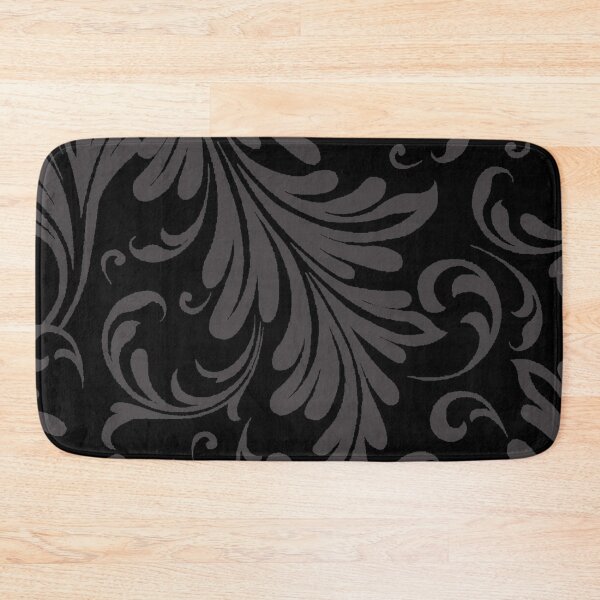 Item preview, Fancy Acanthus Pattern Black on Black designed and sold by Pixelchicken.