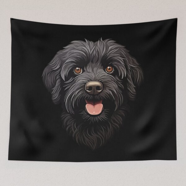 Item preview, Black Labradoodle Puppy Dog Closeup designed and sold by LilyBell6.