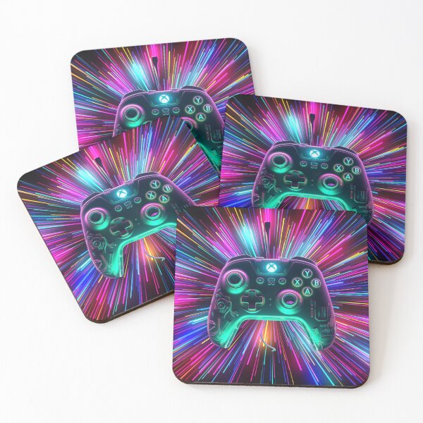 Item preview, Retro Neon Gamer Controller - Cyberpunk Colors for Gaming Enthusiasts designed and sold by RIAiCreations.