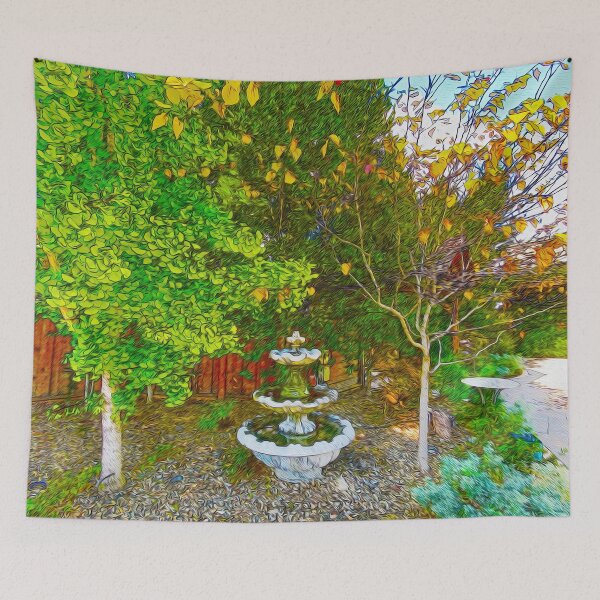 Item preview, FOUNTAIN IN THE FALL designed and sold by ArtbyRolleen.