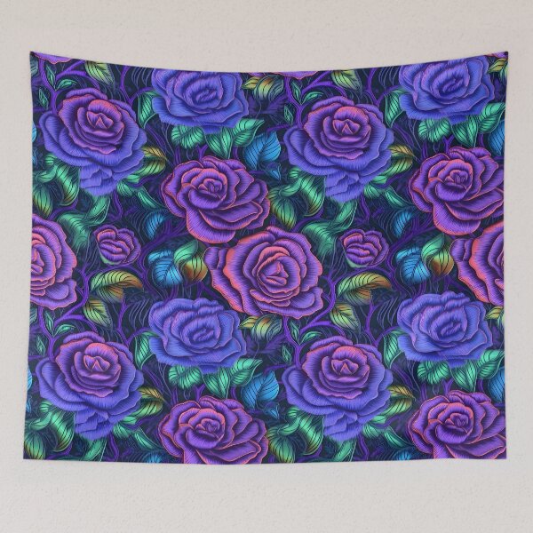Item preview, Embroidered roses designed and sold by ArtfulVixen.