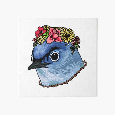 Vista previa del artículo con la obra «Retrato de Frida Kahlo de perlita gris azulado», diseñado y vendido por LauraWolfArtist.