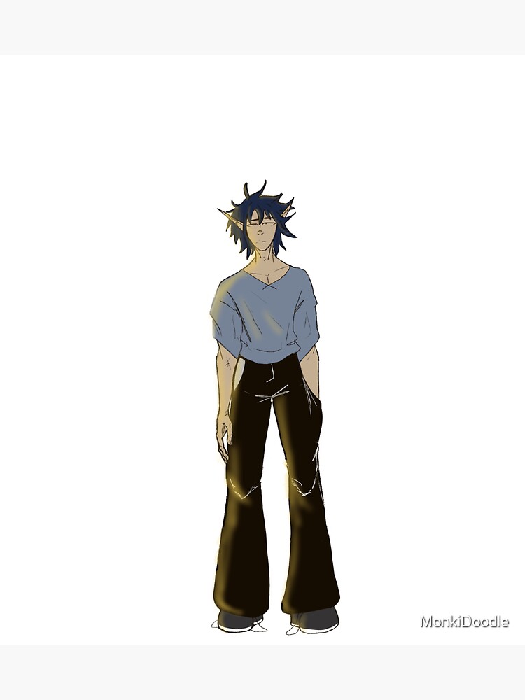 Baggy Pants Anime Boy With Shadow Magnet for Sale by MonkiDoodle