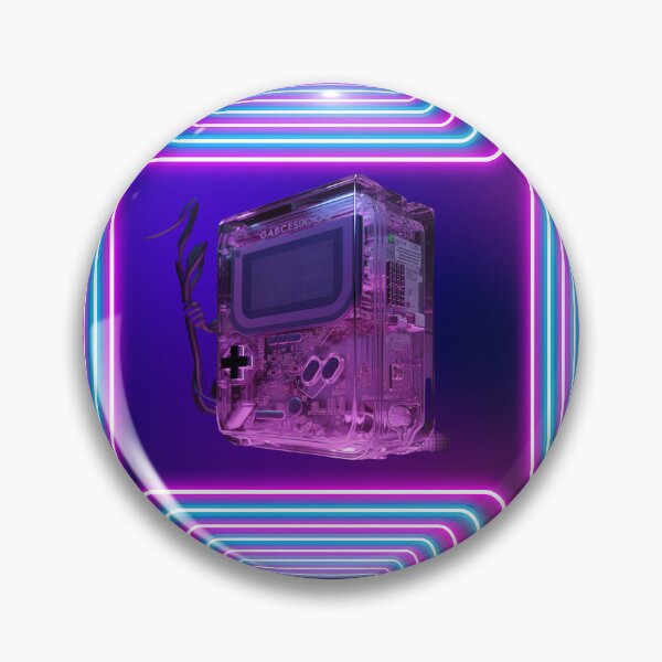 Artikelvorschau, Von Cyberpunk inspirierte transparente Game Boy-Farbe – futuristisches Spielerlebnis in Hellviolett entworfen und verkauft von RIAiCreations.