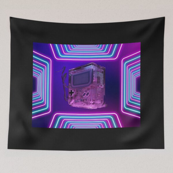 Item preview, Cyberpunk-inspired Transparent Game Boy Color - Futuristic Gaming Experience in Light Purple designed and sold by RIAiCreations.