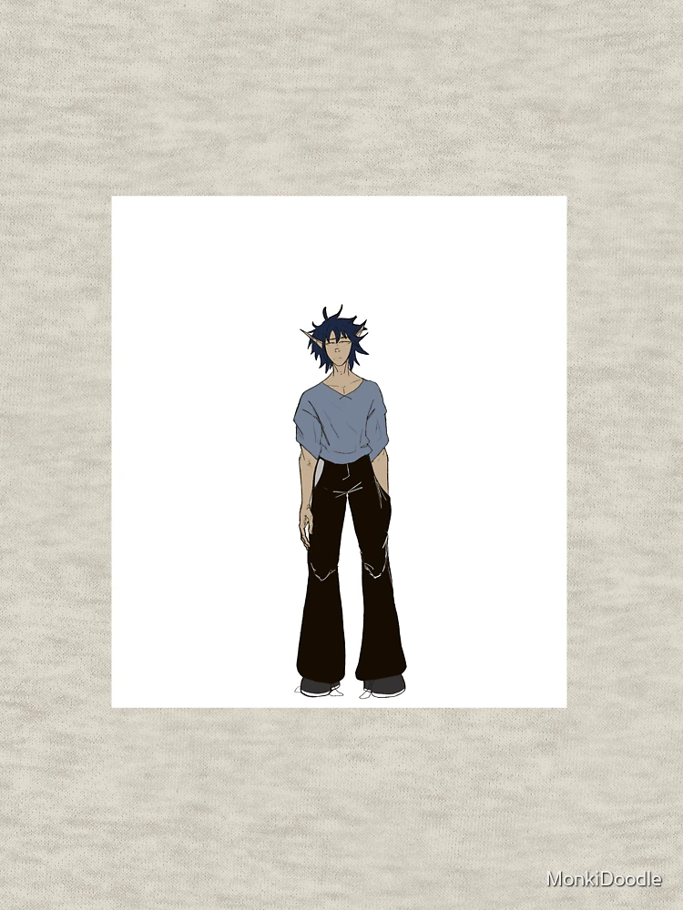 Baggy Pants Anime Boy With Shadow Magnet for Sale by MonkiDoodle