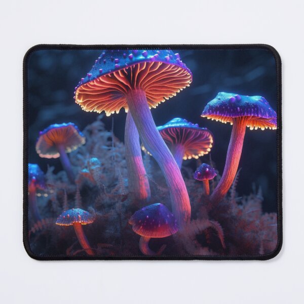 Item preview, Neon Lighted Mushroom Toadstools In the Forest COOL designed and sold by BrandonArtWorld.