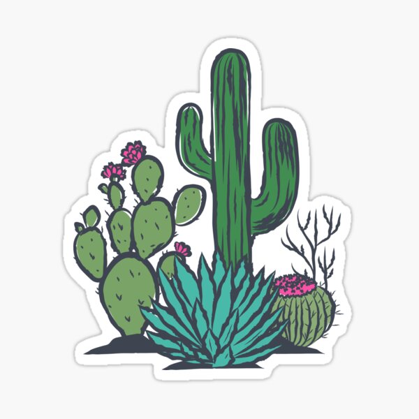 Vista previa del artículo con la obra «cactus del desierto», diseñado y vendido por JPsTeees.