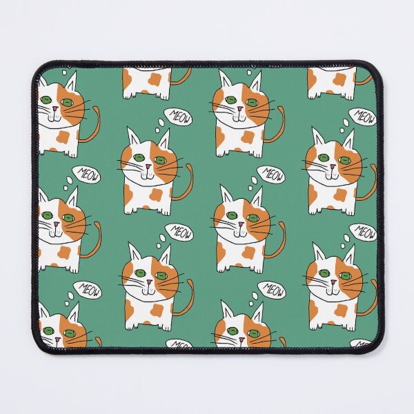 Item preview, Funny Spotted Meow Green Eyed Cat Drawing designed and sold by SunnieCoast.