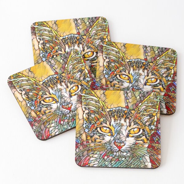 Item preview, Mosaic Multicolor Cat 697 designed and sold by artbylucie.