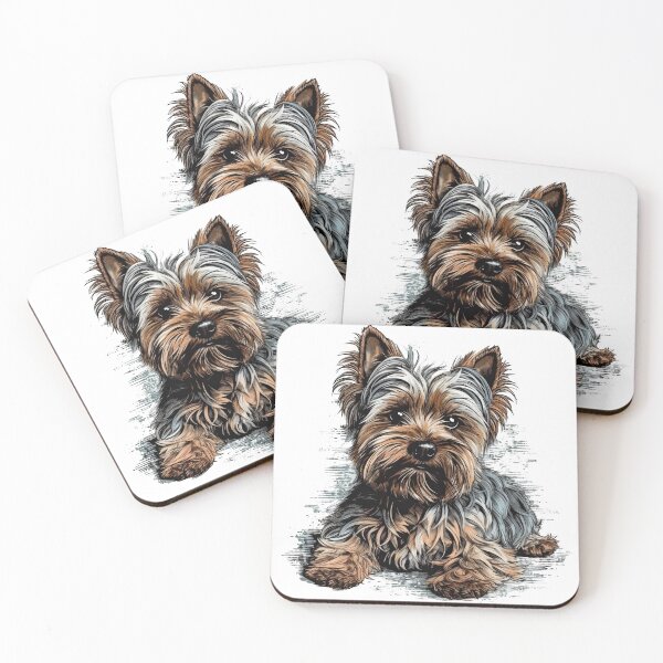 Item preview, TerrierLove Retro Owners Favorite artwork - Adorable Yorkshire Terrier Photo in Fluffy Fur, great masterpiece for Loyal Pet Breed Amateurs. designed and sold by DooodleGod.