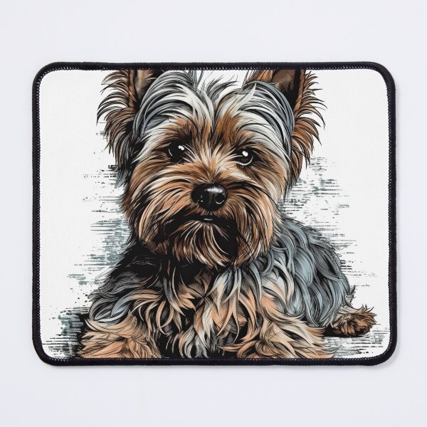 Item preview, TerrierLove Retro Owners Favorite artwork - Adorable Yorkshire Terrier Photo in Fluffy Fur, great masterpiece for Loyal Pet Breed Amateurs. designed and sold by DooodleGod.