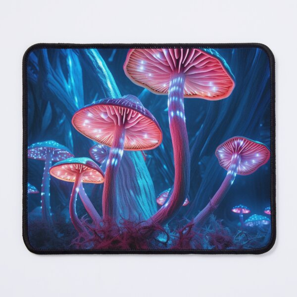 Item preview, Neon Lighted Mushroom Toadstools In the Forest COOL designed and sold by BrandonArtWorld.