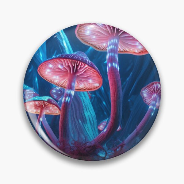 Artikelvorschau, Neon beleuchtete Pilzkröhren im Waldkühl entworfen und verkauft von BrandonArtWorld.