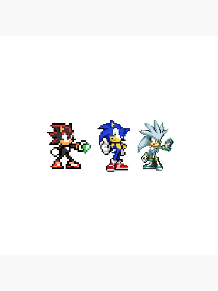 shadow sonic and silver the hedgehog pixel art  Pin by LuisDiazZ