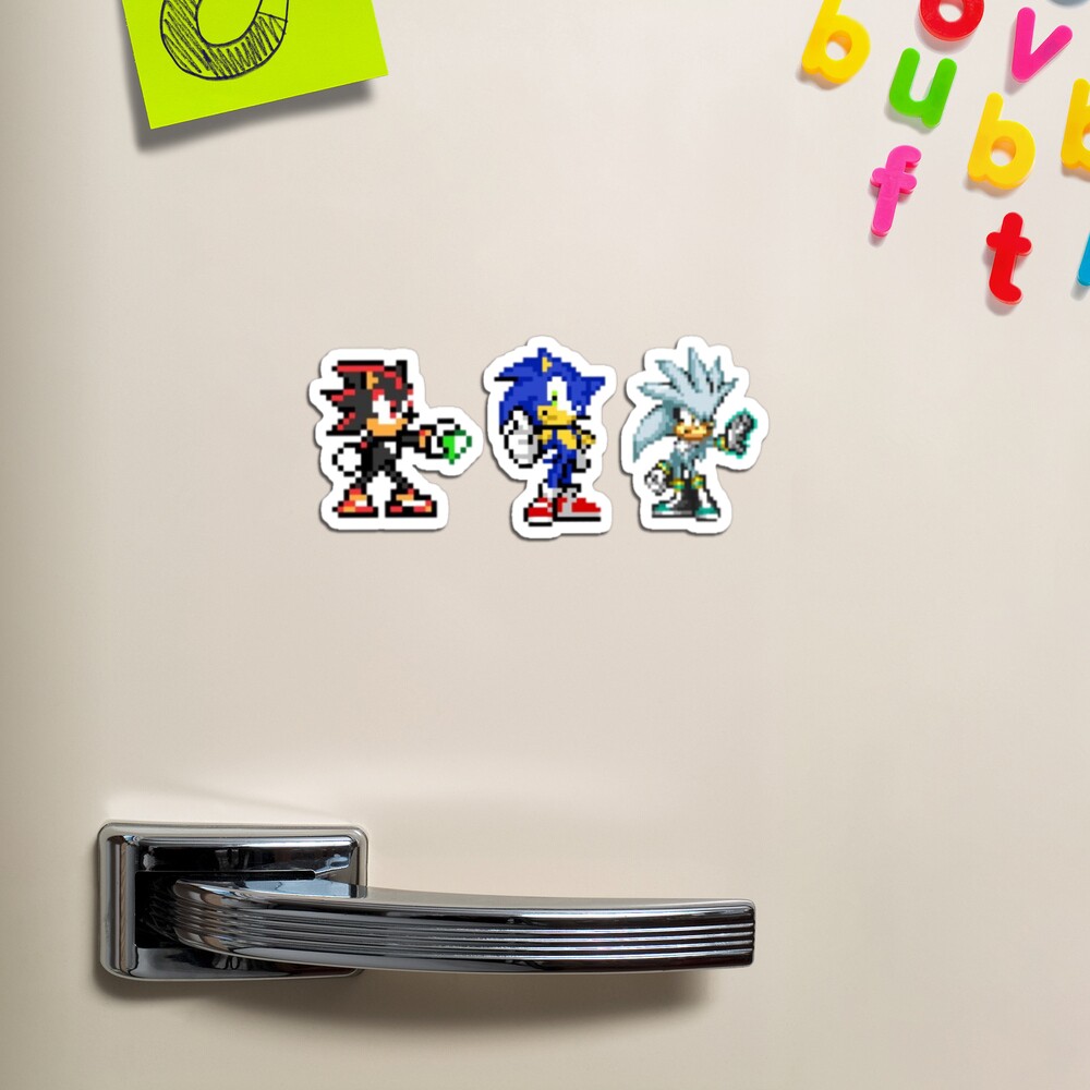 shadow sonic and silver the hedgehog pixel art  Pin by LuisDiazZ