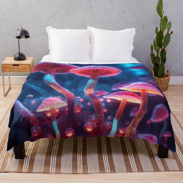 Item preview, Neon Lighted Mushroom Toadstools In the Forest COOL designed and sold by BrandonArtWorld.