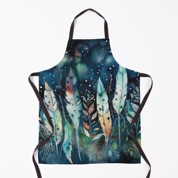 Item preview, Bohemian Feathers with Stars - Boho Watercolor Night Sky designed and sold by GVRDesign.