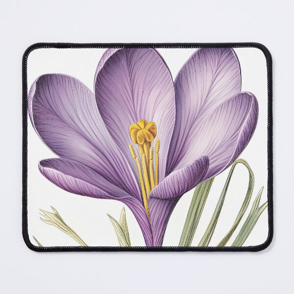 Item preview, "Crocus" 6/12 set - Floral Themed Postcard / Greeting Card designed and sold by Iamglitchy.