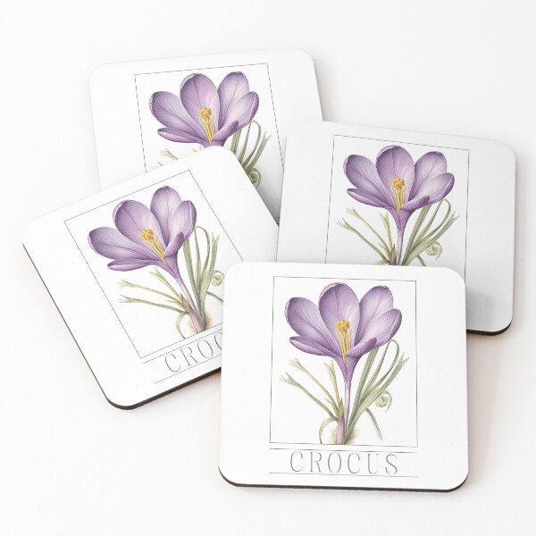 Item preview, "Crocus" 6/12 set - Floral Themed Postcard / Greeting Card designed and sold by Iamglitchy.