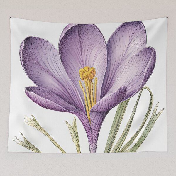Item preview, "Crocus" 6/12 set - Floral Themed Postcard / Greeting Card designed and sold by Iamglitchy.