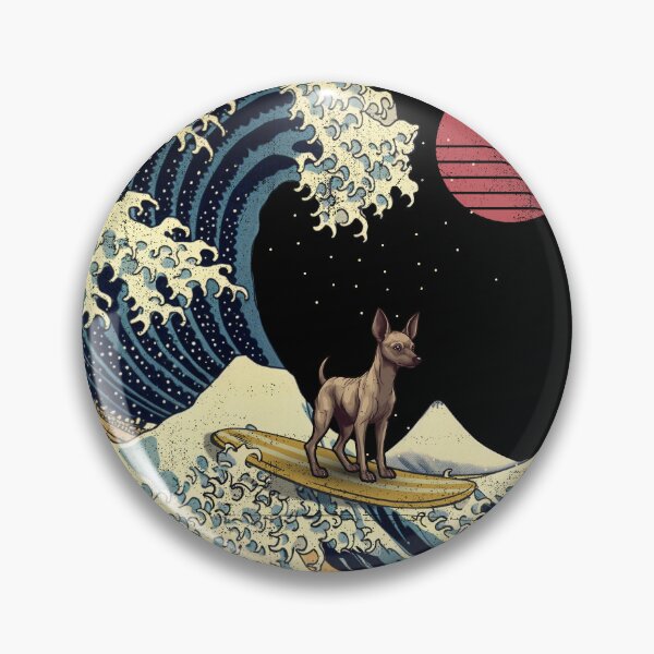 Item preview, Xoloitzcuintli Xolo Kanagawa Japanese Surfing Wave designed and sold by rafaeltto.