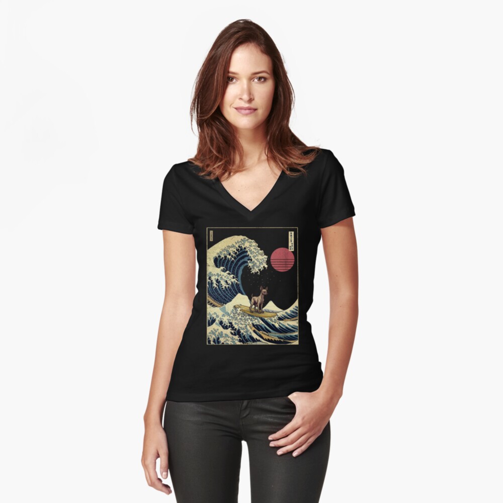 Vista previa del artículo con la obra «Camiseta entallada de cuello en V», diseñado y vendido por rafaeltto.
