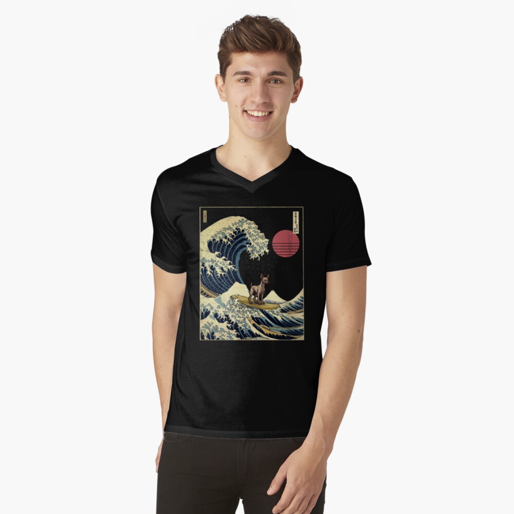 Vista previa del artículo con la obra «Camiseta de cuello en V», diseñado y vendido por rafaeltto.