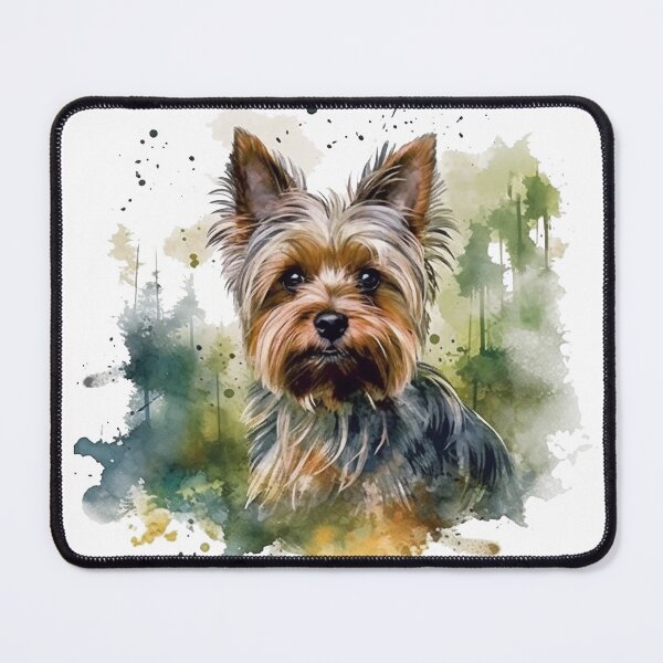Item preview, artistic Yorkshire Terrier Portrait | Handcrafted Canine Wall masterpiece by artistic Woof designed and sold by DooodleGod.