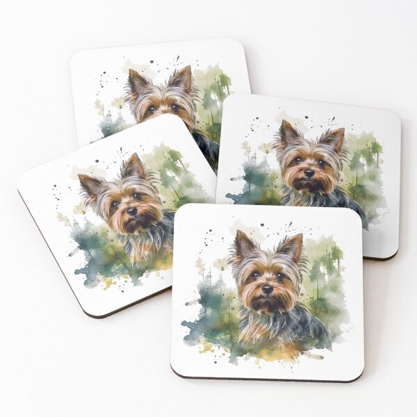 Item preview, artistic Yorkshire Terrier Portrait | Handcrafted Canine Wall masterpiece by artistic Woof designed and sold by DooodleGod.