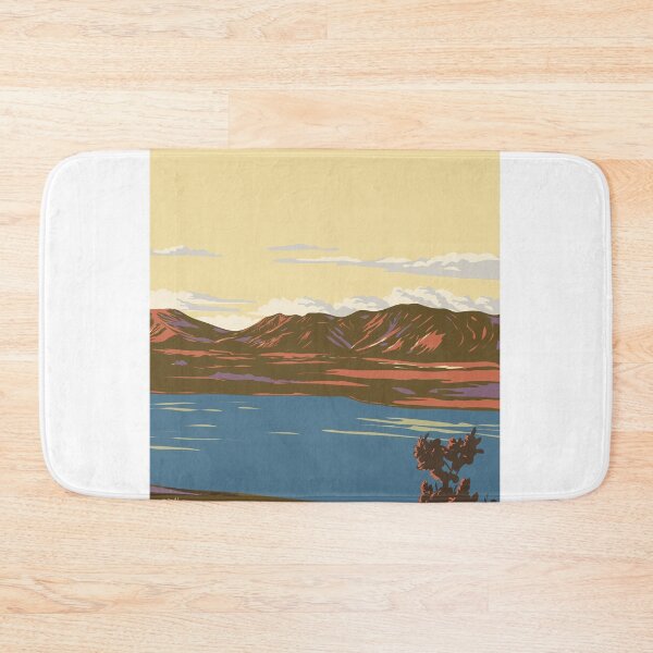 Item preview, Lake Tekapo Along the Mackenzie Basin in South Island New Zealand WPA Art Deco Poster  designed and sold by retrovectors.