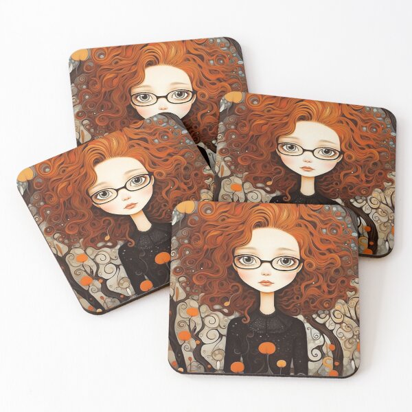 Item preview, Cute Red-Haired Girl With Glasses designed and sold by Chip Barber.