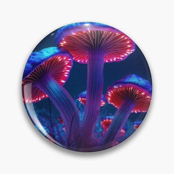 Artikelvorschau, Neon beleuchtete Pilz -Toadstolen im Waldkühl entworfen und verkauft von BrandonArtWorld.